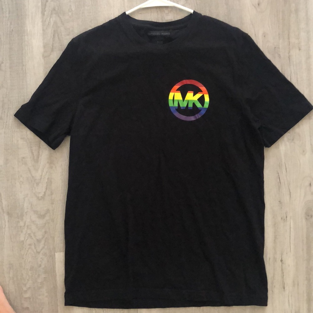 MICHAEL KORS Men's Cotton Pride Logo T-Shirt MEDIUM